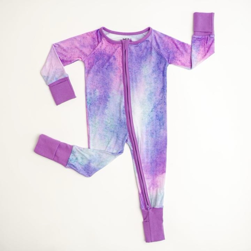 Little Sleepies Purple Watercolor Zippy